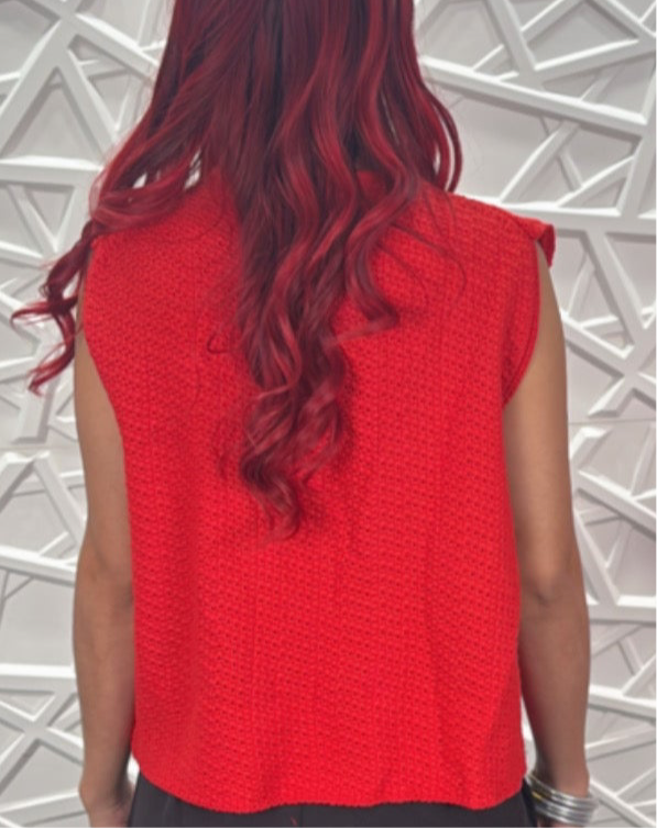 Blusa tejida Sophia (Rojo)