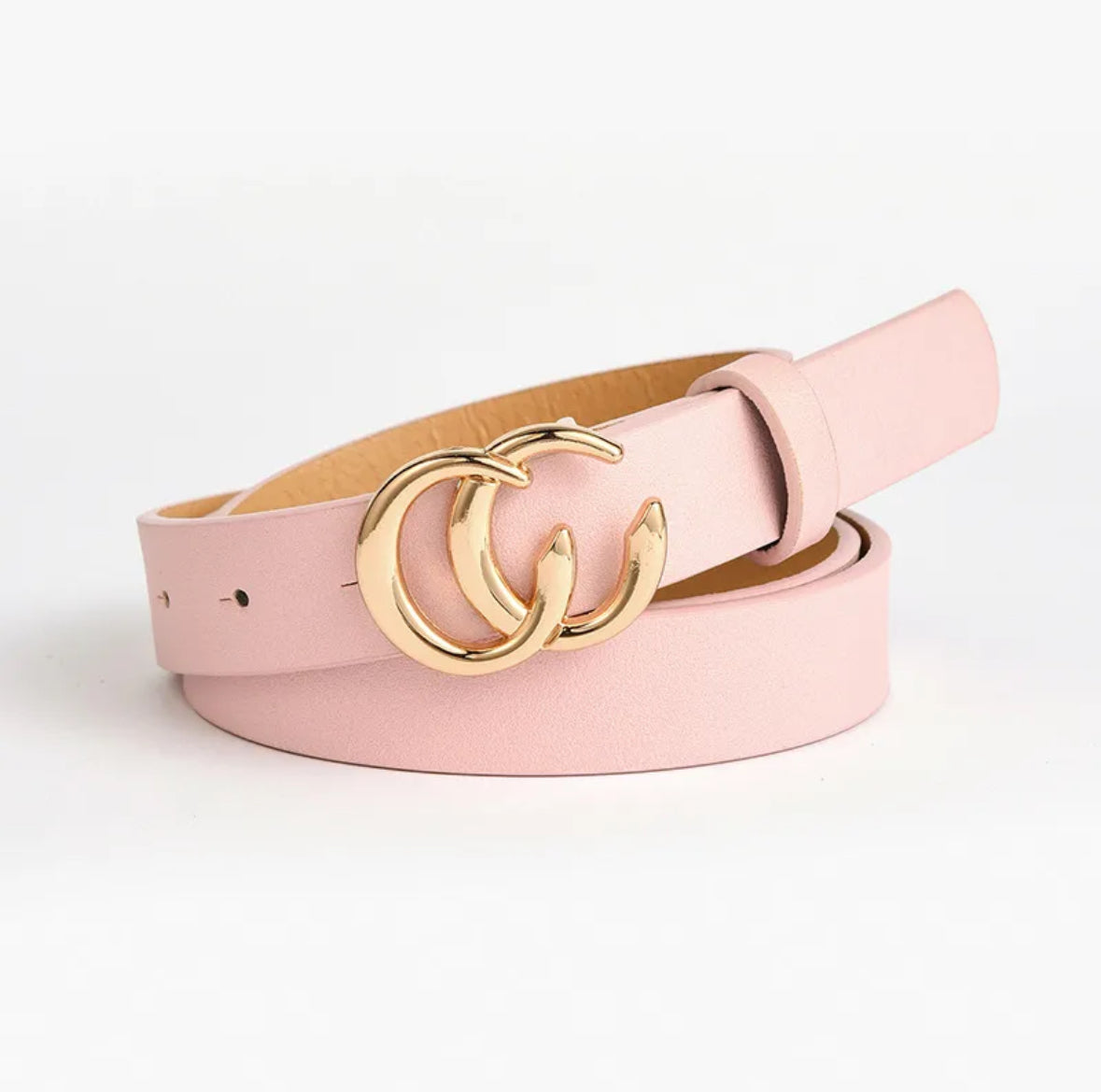 Cinturón casual cuero sintético Rosa