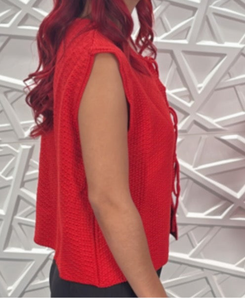 Blusa tejida Sophia (Rojo)