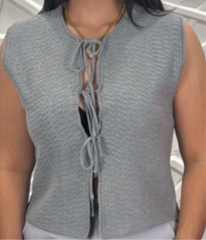 Blusa tejida Sophia (Gris)