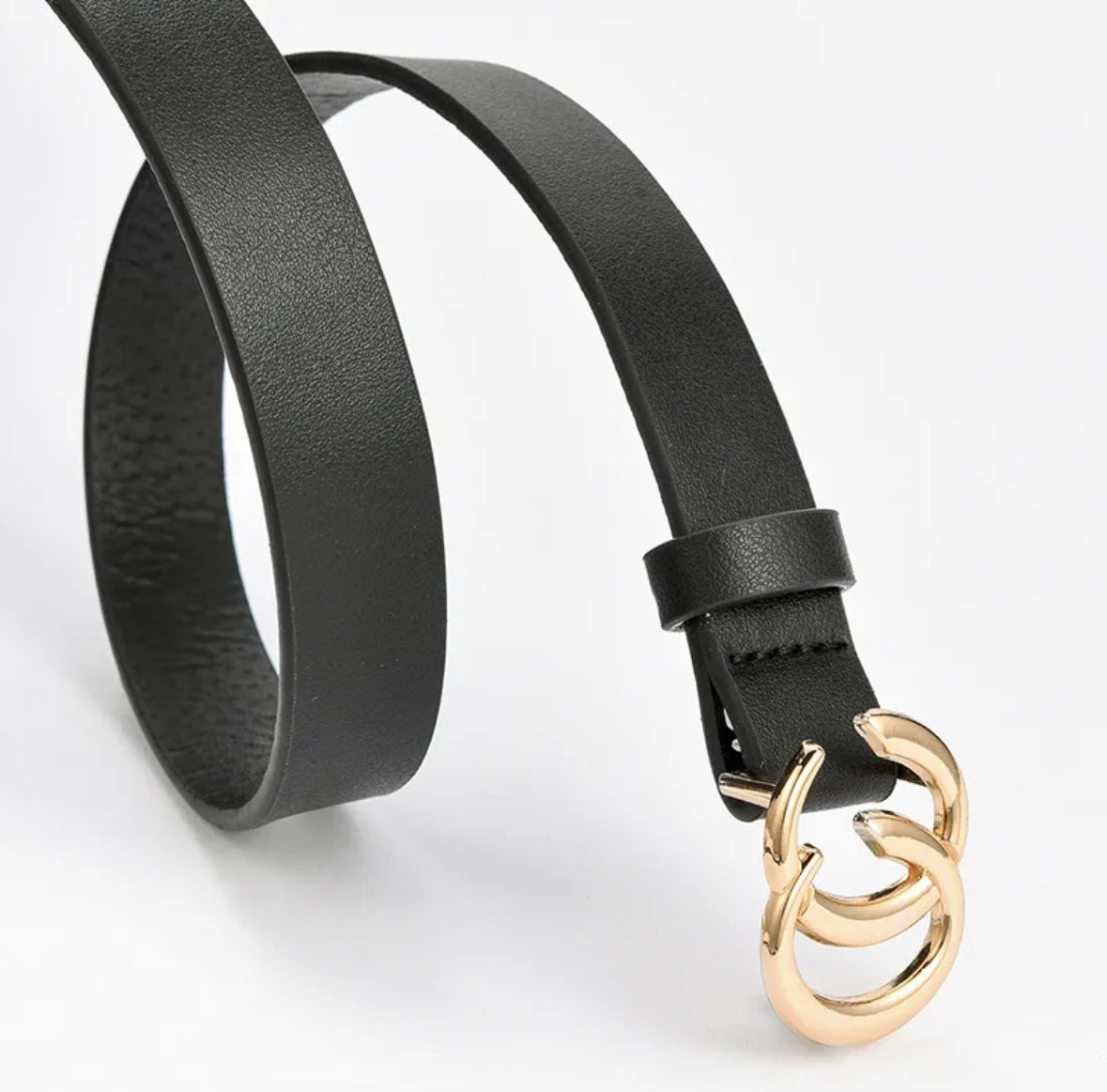Cinturón casual de moda negro