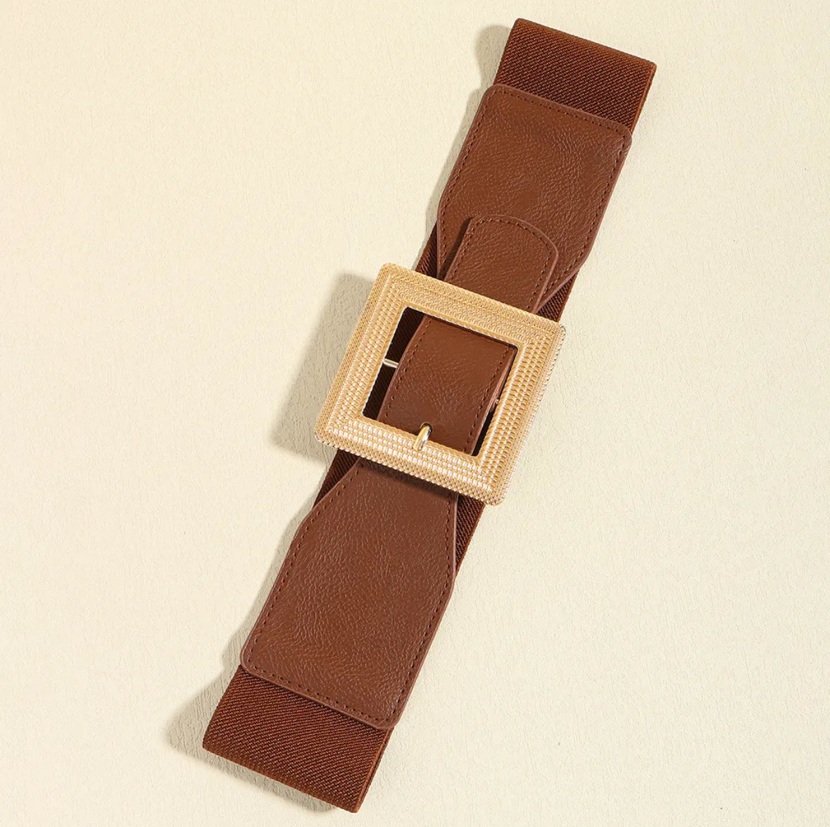 Cinturón cuero sintético (Brown caramelo)