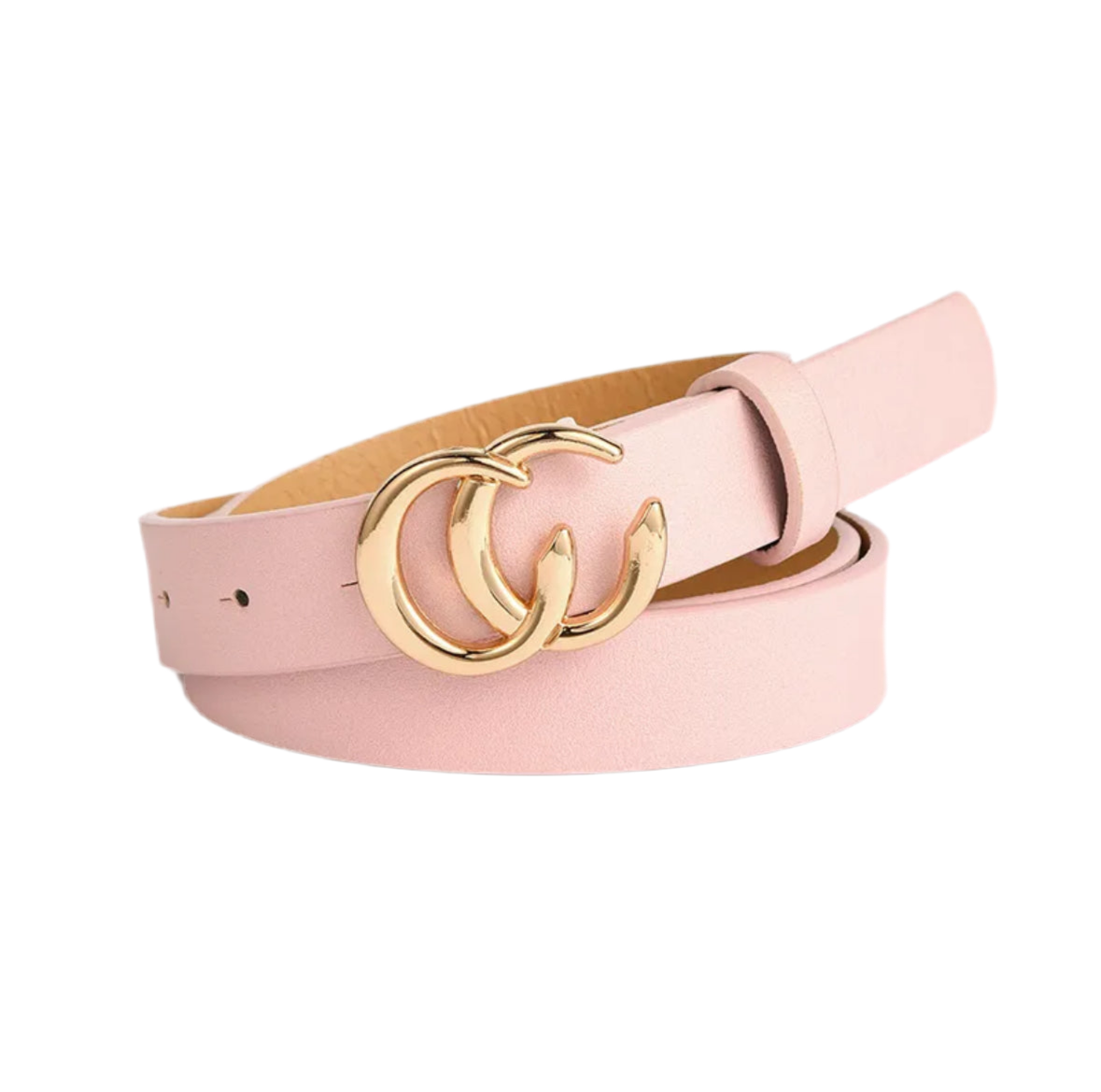 Cinturón casual cuero sintético Rosa